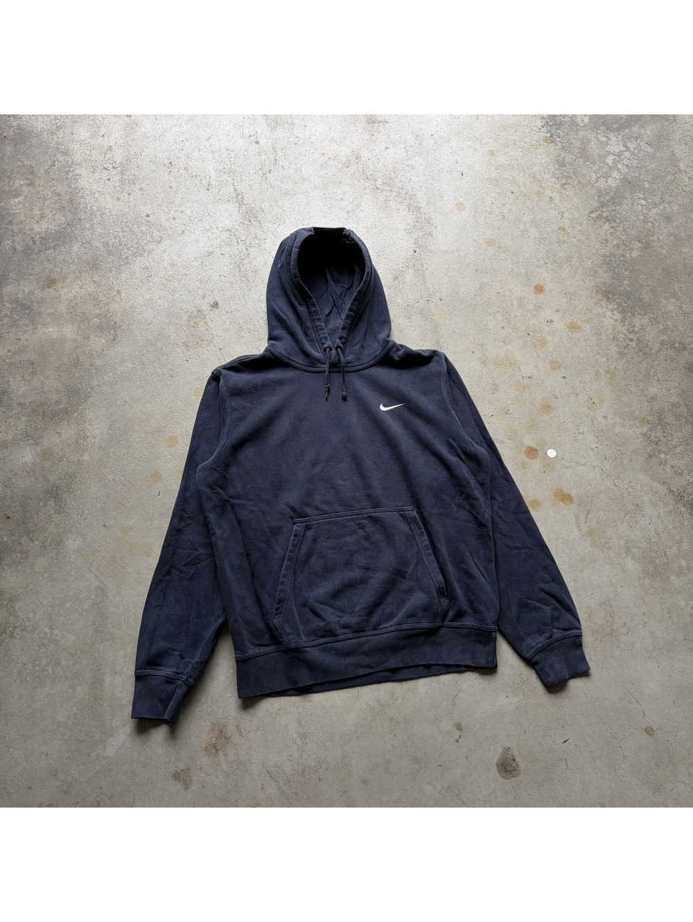 Nike Black Hoodie Sweatshirt with Front Pocket and Drawcords